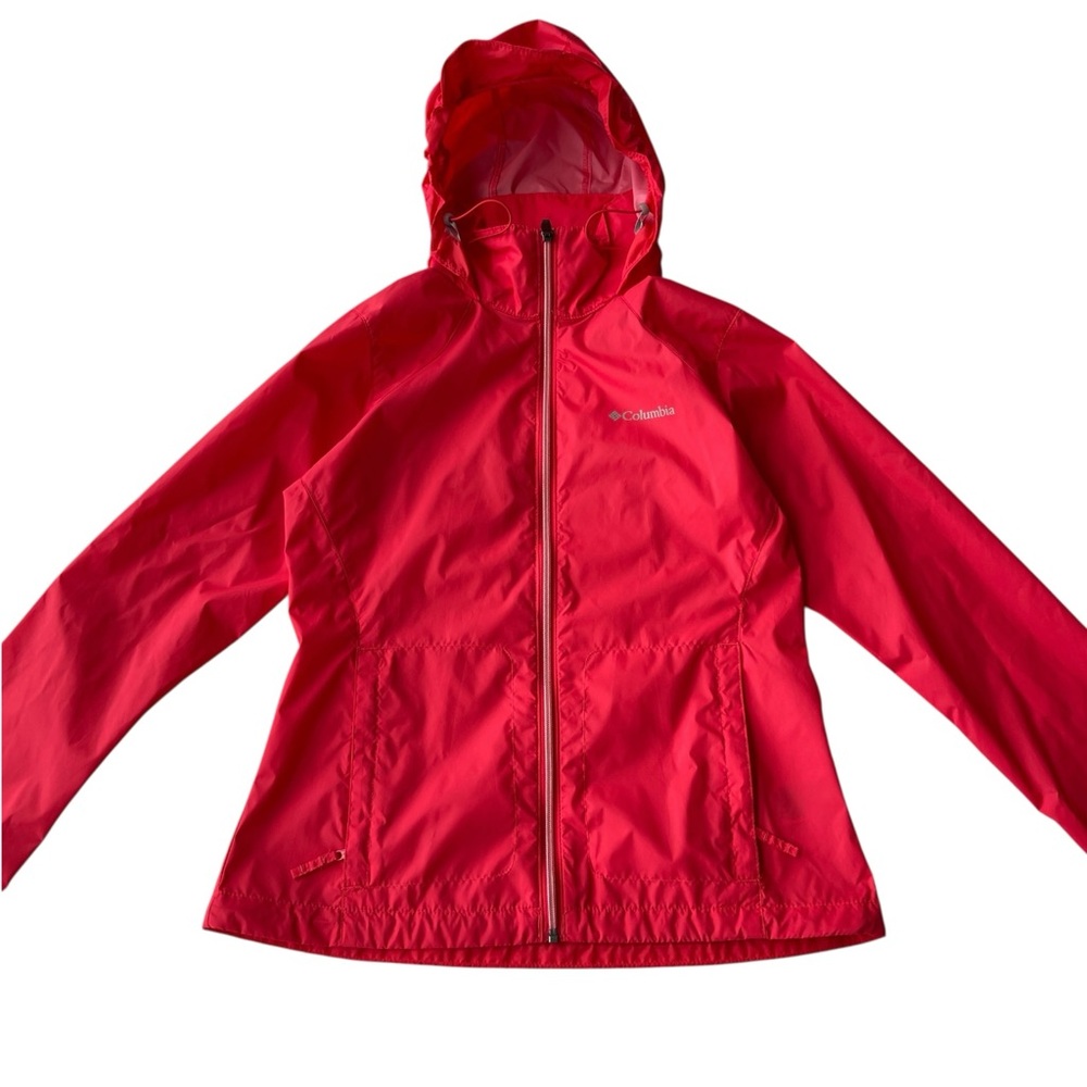 Columbia Women’s Switchback III windbreaker Jacket red hooded jacket size S
